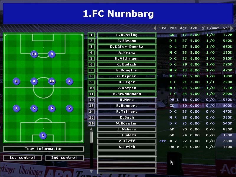 AO's Championship Soccer 2003/04 Screenshot